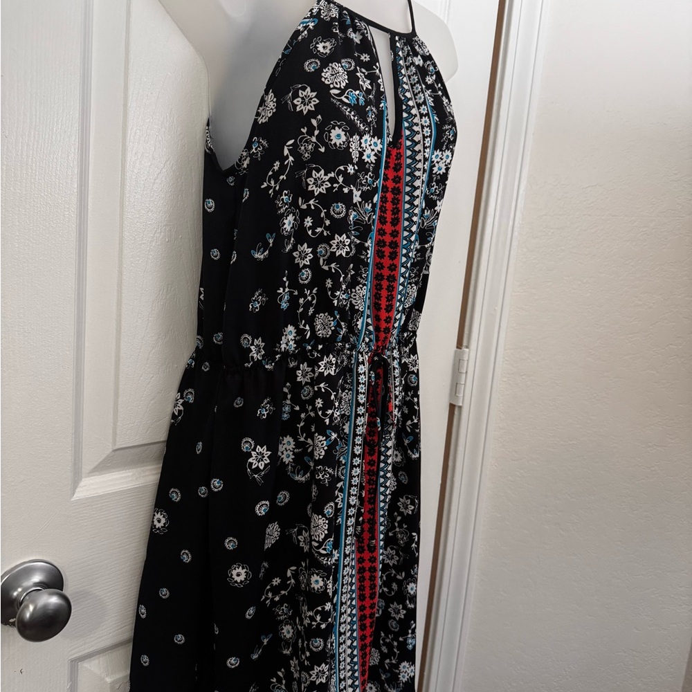 Charlotte Russe Black and Blue Floral Dress 0110 - Picture 2 of 5